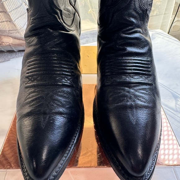 Dan Post Men’s Black Leather Comboy Boots 6791 - Size 8D - Picture 2 of 11